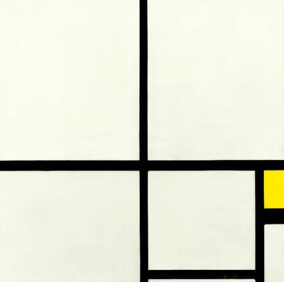 Composition with Yellow by Piet Mondrian